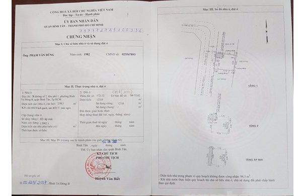 Bán căn Biệt thự giá rẻ Khu Tên Lửa , Phường Bình Trị Đông B, Quận Bình Tân